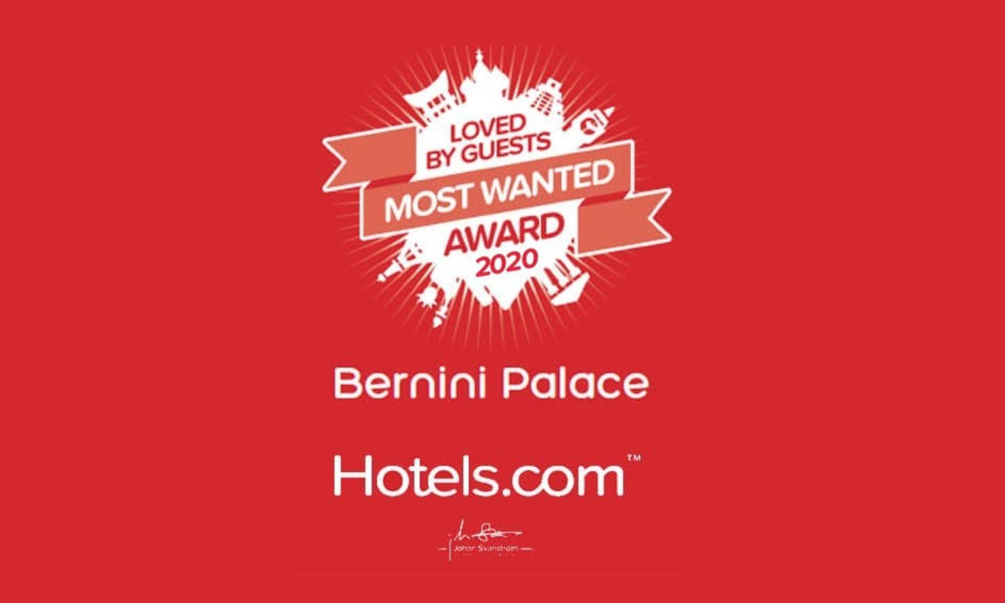 Hotels.com most wanted Award