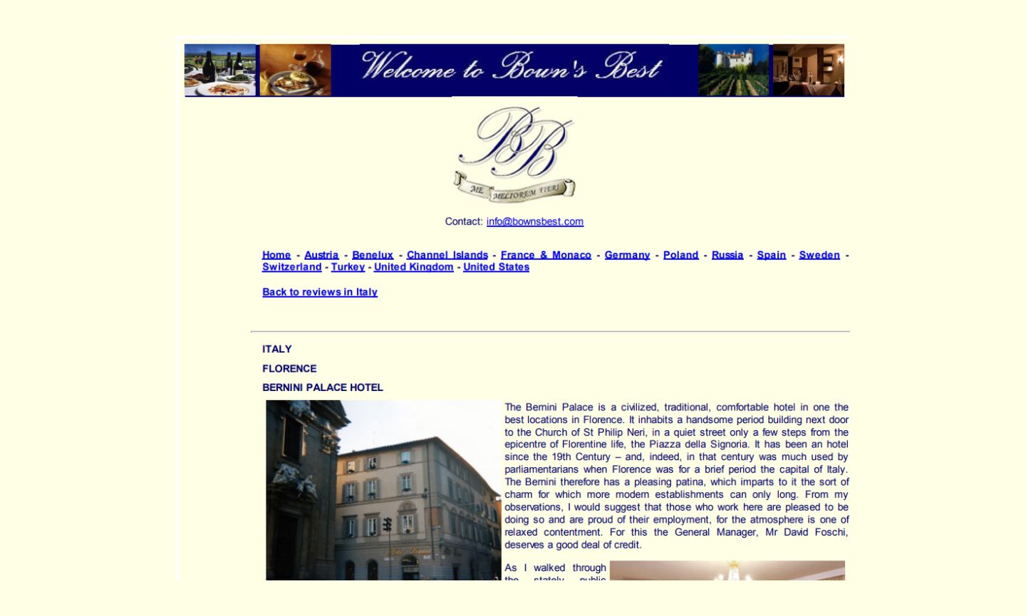 Bernini Palace su Bown's Best | Bernini Palace on Bown's Best
