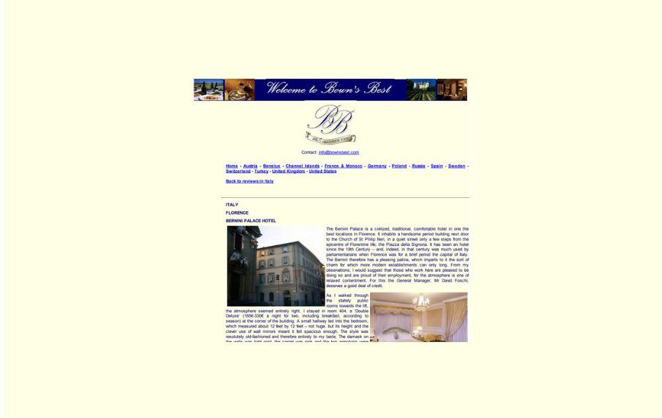 Bernini Palace su Bown's Best | Bernini Palace on Bown's Best